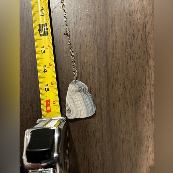 Sparkly Rock Crystal Necklace on a long Gold Chain - Picture 4 of 5